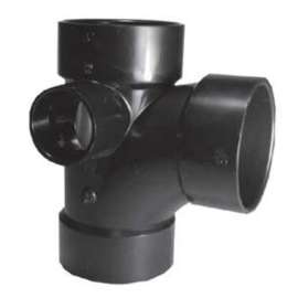 IPEX 027071 Sanitary Pipe Tee, 3 x 3 x 3 x 1-1/2 in, Hub x LSI, ABS DWV, SCH 40 Schedule