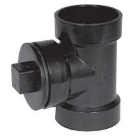 IPEX 027148 Cleanout Tee with Plug, 4 x 3 in, Hub x Hub x FPT, SCH 40 Schedule