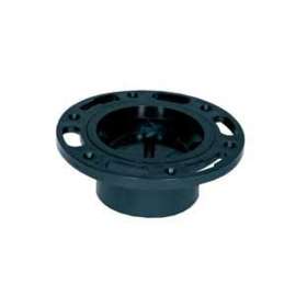 IPEX 027588 Adjustable Closet Flange, 4 x 3 in Connection, Hub, ABS, Black