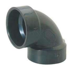 IPEX Drainway Series 027120 Pipe Elbow, 1-1/4 in, Hub, 90 deg Angle, ABS, Black