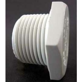 Xirtec 140 435627 Pipe Plug, 2 in, MPT, PVC, White, SCH 40 Schedule