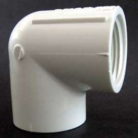 Xirtec 140 435542 Pipe Elbow, 1-1/2 in, FPT, 90 deg Angle, PVC, White, SCH 40 Schedule, 150 psi Pressure