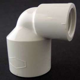 Xirtec 140 435516 Reducing Pipe Elbow, 1 x 1/2 in, Socket x FPT, 90 deg Angle, PVC, White, SCH 40 Schedule