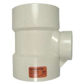 Homerite System 636 Series 296061 Pipe Tee, 3 x 1-1/2 in, Hub, PVC, SCH 40 Schedule
