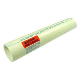 Homerite System 636 194000 Flue Gas Vent Pipe, 2 in OD, 10 ft L, PVC