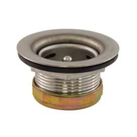 aqua-dynamic 3131-202 Bar Sink Strainer, 2-1/2 in Dia, Stainless Steel, For: 1-7/8 to 2-1/4 in Opening Sinks