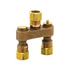 aqua-dynamic 1109-503 Toilet Tank Valve, 1/2 x 1/2 x 1/2 in Connection, IPS x Solder X Compression, Brass Body