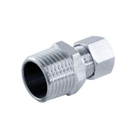aqua-dynamic 3291-113 Supply Fitting, 1/2 in, MIP, Brass, Chrome