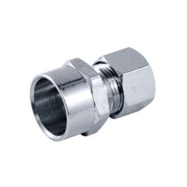 aqua-dynamic 3291-114 Supply Fitting, 1/2 in, Solder, Brass, Chrome