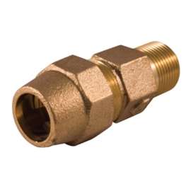 aqua-dynamic 9900-104 Pipe Union, 3/4 in, Compression x MIP, Bronze