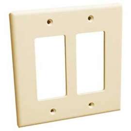 InvisiPlate SM-B-2 Blank Wallplate, 5 in L, 5 in W, 2 -Gang, Smooth Texture, Wall Mounting