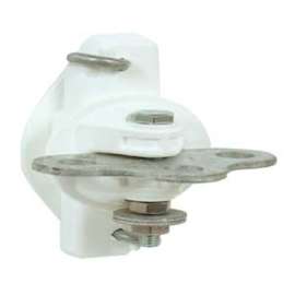 Gallagher G64912 Gate Anchor, 3-Way, Plastic/Steel, White, Galvanized