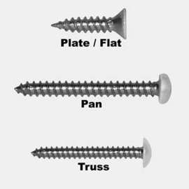 Reliable PKAW658J Screw, #6-18 Thread, Full Thread, Pan Head, Square Drive, Type A Point, Steel, 700 BX