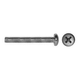 Reliable PPMZM535MR Machine Screw, M5x0.8 Thread, 35 mm L, Full Thread, Pan Head, Phillips Drive, Type B Point, Steel