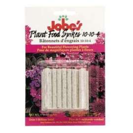 Jobes 05201CN Flowering Plant Food, 1.4 oz, Spike, 10-10-4 N-P-K Ratio