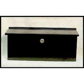 Dancy Ranch Lock 320076 Mailbox, Steel, Powder-Coated, Black, 15-1/2 in W, 2-3/4 in D, 7-1/2 in H