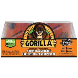 Gorilla 6130402 Packaging Tape, 30 yd L, 3 in W, Clear