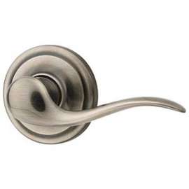 Weiser Toluca Series GLA12 TC15 MS LH Half Dummy Lever, 2-3/8 to 2-3/4 in Backset, Satin Nickel