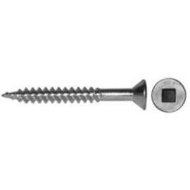 Reliable FKWSB10112MR Screw, #10-13 Thread, 1-1/2 in L, Partial, Twin Lead Thread, Flat Head, Square Drive, Brass