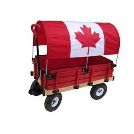 Millside Industries 04879 Classic Kid's Wagon, 600 lb Capacity, Hardwood, Red, Pneumatic Wheel