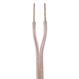 AUDIOVOX CAH1825R Speaker Wire, 18 AWG Wire, Clear Sheath