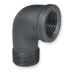 aqua-dynamic 5520-303 Street Pipe Elbow, 1/2 in, MPT x FPT, 90 deg Angle, Malleable Iron, 150 psi Pressure