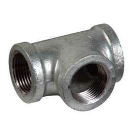 aqua-dynamic 5510-743 Reducing Pipe Tee, 3/4 x 3/4 x 1/2 in, FPT, Malleable Iron