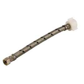 aqua-dynamic 3231 Series 3231-060 Braided Toilet Connector, Flexible, 3/8 in Inlet, Compression Inlet, 7/8 in Outlet