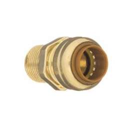 aqua-dynamic 9492-604 Adapter, 3/4 in, Push-Fit x MPT, Brass, 200 psi Pressure