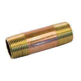 aqua-dynamic 4465-035 Pipe Nipple, 1 in, Threaded, Brass, Bronze, 3-1/2 in L