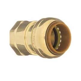 aqua-dynamic 9492-534 Push-Fit Adapter, 1/2 x 3/4 in, Push-Fit x FPT, Brass