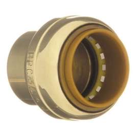 aqua-dynamic 9492-305 Push-Fit Cap, 1 in, Brass