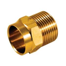aqua-dynamic 9972-204 Pipe Adapter, 3/4 in, Copper x MPT, Brass