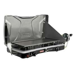 Coleman Triton Series 2000020954 Stove, 2-Burner, Propane, 22,000 Btu, Pushbutton Ignition, Aluminized Steel