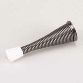 Onward 217BNV Flexible Door Stop, 31/32 in Dia Base, 3 in Projection, Metal, Nickel