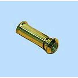 Onward 104BR Door Viewer, 160 deg Viewing, 1-3/8 to 2 in Thick Door, Metal, Brass