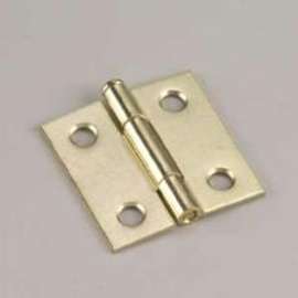 Onward 842BV Butt Hinge, 2 in H Frame Leaf, 1/16 in Thick Frame Leaf, Steel, Brass, Removable Pin, Mortise Mounting
