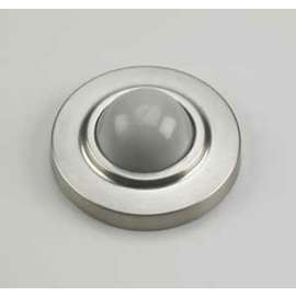 Richelieu 220NBV Door Stop, 2-1/2 in Dia Base, 7/8 in Projection, Metal, Brushed Nickel