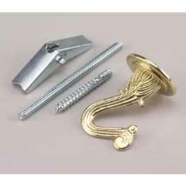 Onward 581ABR Swivel Swag Hook, 45 lb, Metal, Antique Brass