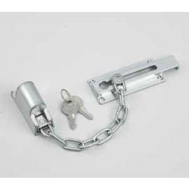 Onward 211SCR Locking Chain Door Guard, 4 in L, 13/64 in W, Metal, Chrome/Satin