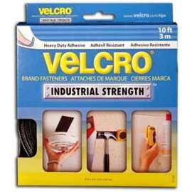 VELCRO Brand 90943 Hook and Loop Sticky Back Tape, 2 in W, 10 ft L, Black