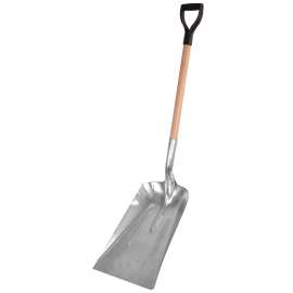 GARANT 81717 Grain Scoop, 13 in W Blade, 18-1/4 in L Blade, Aluminum Blade, Hardwood Handle, D-Grip Handle, 48 in OAL