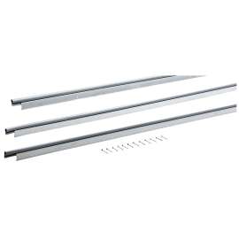 M-D 01040 Jamb Weatherstrip Kit, 5/8 in W, 3/16 in Thick, 84 in L, Aluminum/Vinyl