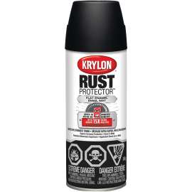 Rust Protector 469035 Rust Preventive Enamel Spray Paint, 340 g, Flat, 25 sq-ft Coverage, 0.78 Specific Gravity