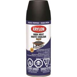 Krylon 41607 Spray Paint, Black, 12 oz, Aerosol Can