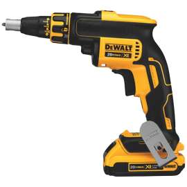 DeWALT XR DCF620D2 Brushless Drywall Screwgun Kit, Battery Included, 20 V, 2 Ah, 1/4 in Chuck, Keyless Chuck