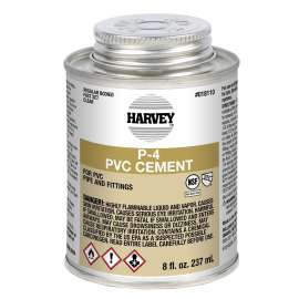 Harvey 018110-24 Solvent Cement, 8 oz Can, Liquid, Clear