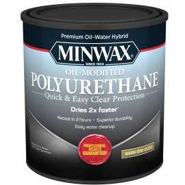Minwax 630200444 Polyurethane, Semi-Gloss, Liquid, Clear, 1 qt, Can