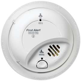 FIRST ALERT SCO2B Single Gas Detector, 10 ft, 85 dB, Alarm: Audible/Visual, Electrochemical Sensor, White