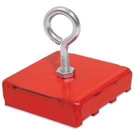 Magnet Source 07206 Retrieving Magnet, 2 in L, 2 in W, 9/16 in H, Steel